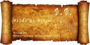Világi Vitus névjegykártya